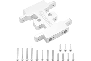 OGUNKE OGRC Aluminum Alloy Gearbox Mount Transmission Plate Gearbox Base Upgrade Parts for SCX24 C10 JLU Deadbolt Gladiator Bronco Axial 1/24 Crawler Car (Silver)
