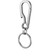 WJIAAA Key Chain Clip Titanium Carabiner Keychain,Quick Release Heavy Duty Anti-Lost Carabiner Key Ring Holder Multi Functional Lightweight Outdoor Minimalist Bottle Opener for Men