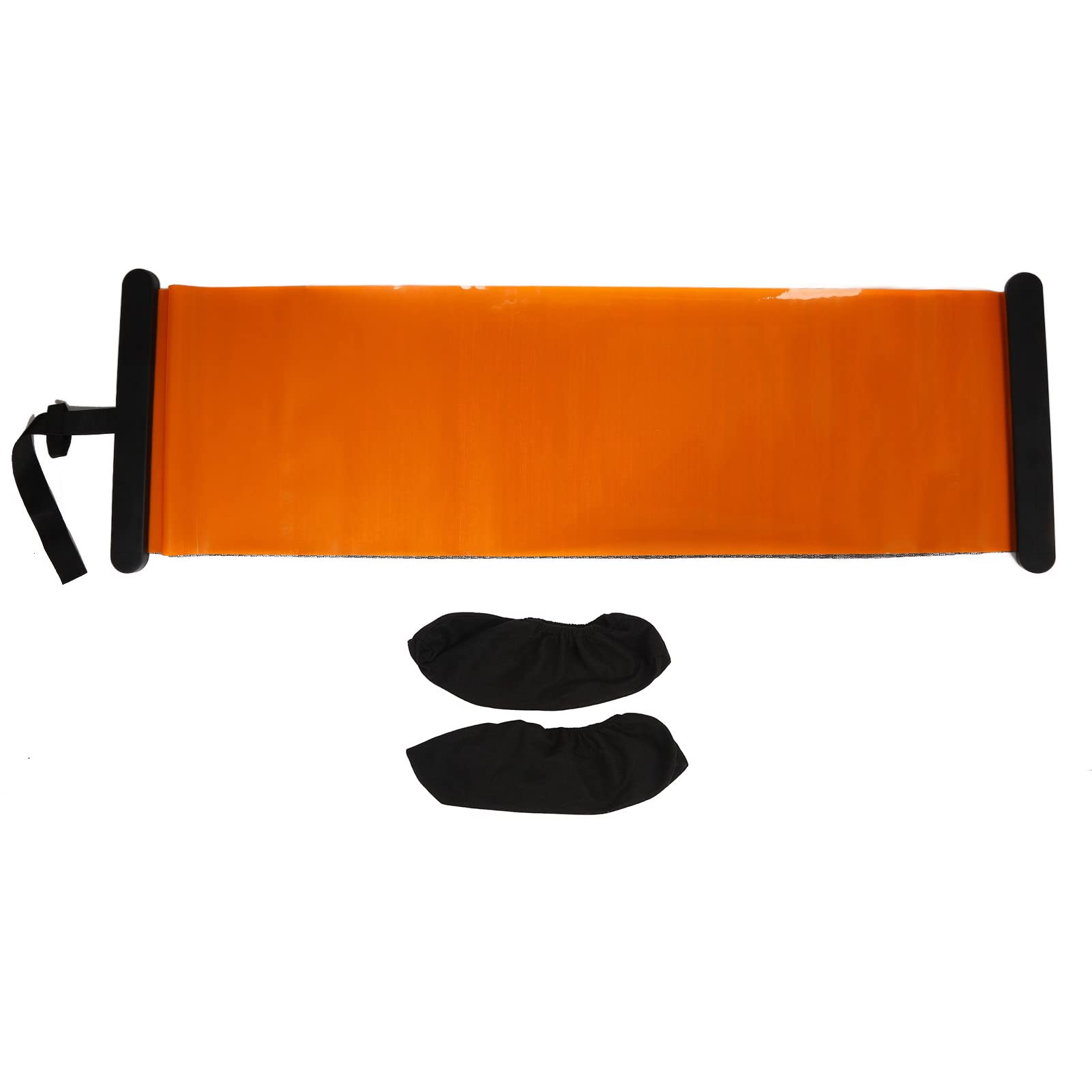 Yoga Fitness Sliding Mat, Exercise Mat with End Stops, Body Shaping Slide Mat with Carrying Bag, Multifunctional Quiet Sports Slide Mat for Body Shaping(Orange)