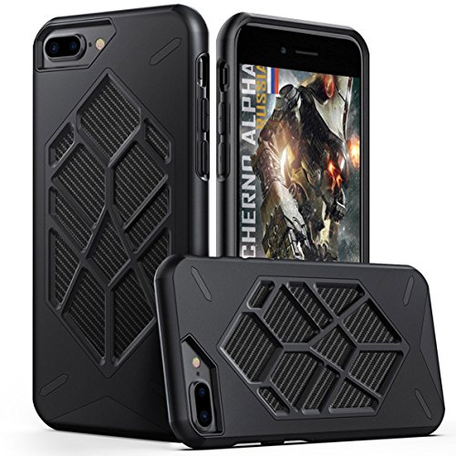 iPhone 8 Plus Case, iPhone 7 Plus Case, iPhone 6 Plus/6S Plus Case,Junlong Rugged Dual Layer Armor Cover Anti Slip [Shock Absorption] Case for iphone 6 Plus/6S Plus/7 Plus/8 Plus