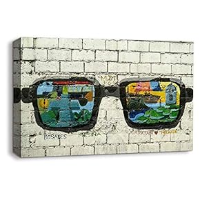 Canvas Wall Art Creative Graffiti Canvas Prints Home Artwork Decoration for Living Room Bedroom - 12x18 inches