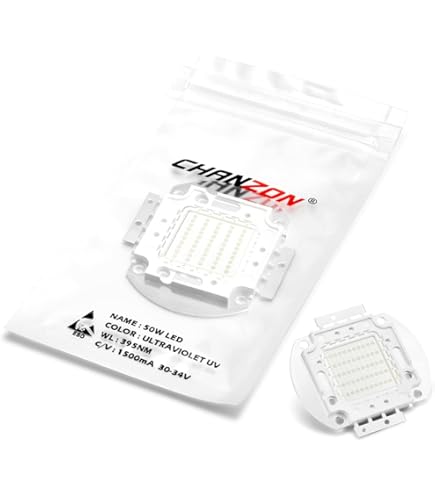 ultraviolet TOPXCDZ 100pcs 3W UV High Power LED Light Beads Ultra Violet