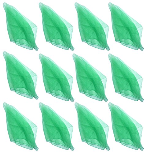 HoerevJuggling & dance scarves - Pack of 12 - (approx. 24"x24"),Single Colors