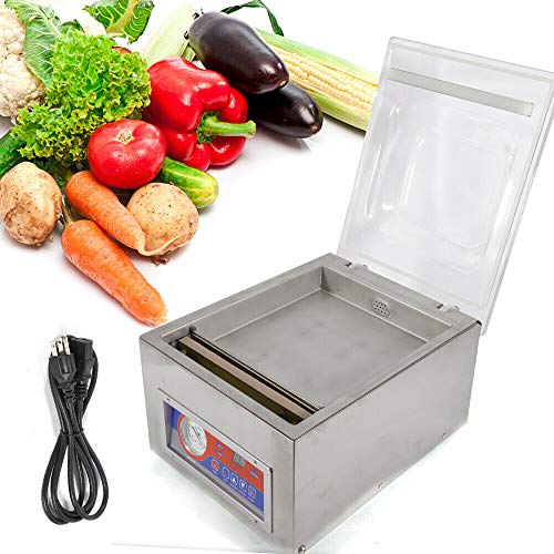OUKANING Vakuum Verpackungsmaschine Edelstahl Folienschweißgerät Vakuumierer Vakuumiergerät