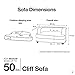 Enchanted Home Pet Cliff Bed Ultra Plush Pet Bed, 34.5” L by 22.5” W, Grey