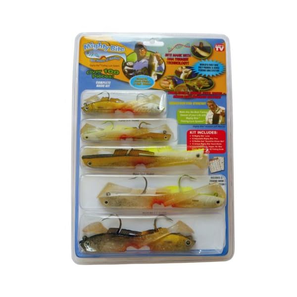 Mighty-Bite-5-sense-Soft-Plastic-Fishing-Luresbaits-kits-System-Hook-inside-Freshwatersaltwater-Fishing-BQ11