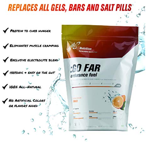 INFINIT Nutrition Go Far - Isotonic Endurance Sport Hydration Drink Mix - Natural Carbs, Electrolytes & Bcaa - Orange Flavor