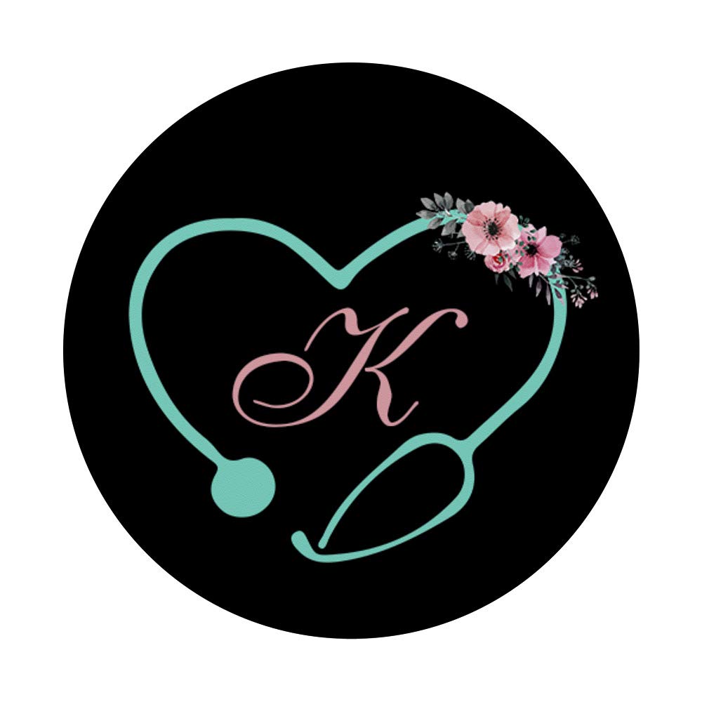 Rose Pink Letter M Initial Monogram PopSockets Standard PopGrip