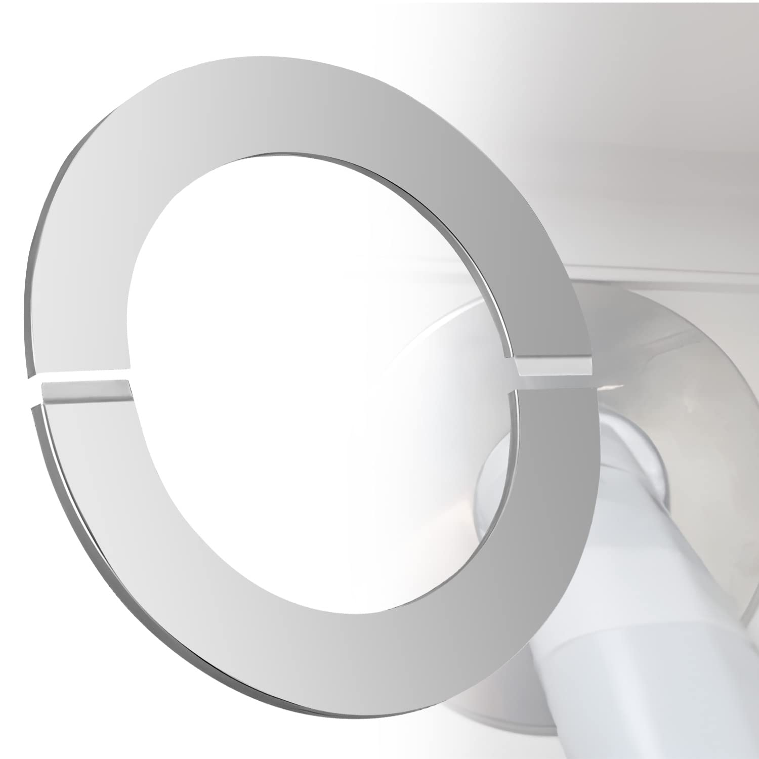 Stove Pipe Rosette 90 mm Two-Piece Pipe Collar Wall Rosette Stainless Steel Diameter 91 mm Hole Diameter / Edge 25 mm