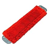 Unger MM40R Mop Head, Microfiber, Heavy-Duty, 16 x 5, Red