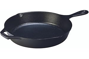 Lodge Seasoned Cast Iron Skillet - 12 Inch Ergonomic Frying Pan with Assist Handle, black