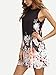 Floerns Women's Loose Floral Tank Dress Summer Sleeveless Dresses Black Pink L