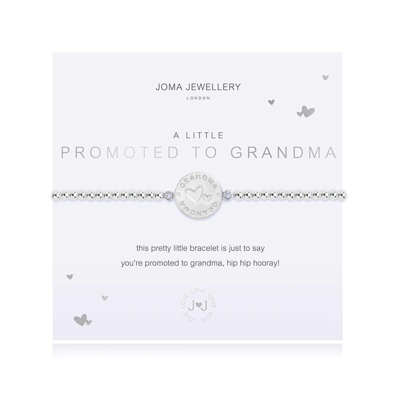Joma Jewellery A Little Promoted to Grandma Silver Bracelet | 17.5cm Stretch