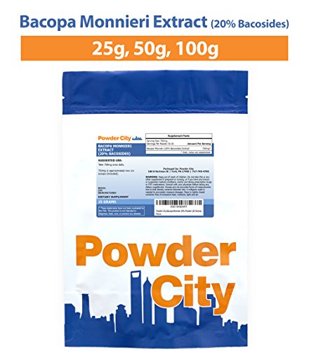 Powder City Bacopa Monnieri 20% Powder (25 Grams) Powder City Bacopa Monnieri 20% Powder (25 Grams)