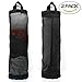 AKAZA Plastic Bag Holder and Dispenser Hanging Folding Mesh Garbage Bag Organizer Trash Bags Holder Recycling Containers Plastic Waste Bag Storage for Kitchen (2Pcs)