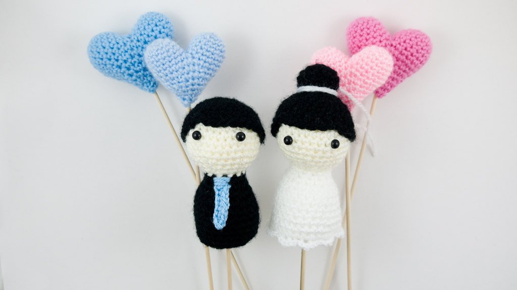 amigurumi bride and groom
