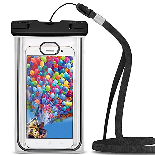 Universal Waterproof Case, VersionTech Cell Phone Case Dry Bag for Outdoor Activities for Apple iPhone X/8, iPhone 7,7plus, 6/6S, 6S Plus Devices up to 6.0"(Black)