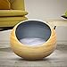 Fhasso Stylish Igloo Cat Cave Bed – Luxury Bamboo Cat Beds – Deluxe Handmade Natural Bed – Eco-Friendly Pods – Washable Cushioned Nest, Prestige Kitten Cozy House, Premium Home Decor Furniture – Slatethumb 2