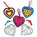 Baker Ross Heart Acrylic Suncatcher Hanging Window Decoration Kit for Children to Paint - Creative Valentines Day Craft Toy (Pack of 8)