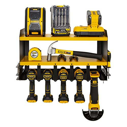 Toolganize Power Tool Organizer Wall Mount Heavy Duty Metal 5 Drill