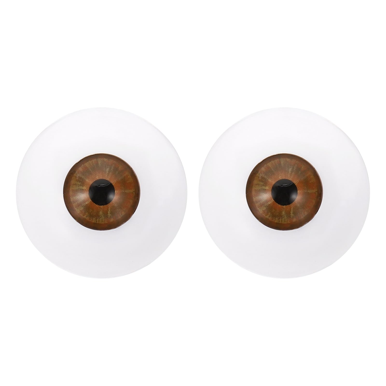 PATIKIL 30mm Safety Eyes,1 Pair Realistic Acrylic Eyes Plastic Half Eyeballs for Masks Halloween Props Art Craft, Red Brown