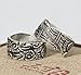QIANJI Viking Odin's Ravens Ring Huginn and Muninn Ring Women Men Jewelry