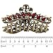 Fashion & Lifestyle Large Metal Alloy Hair Claw Jaw Clip for Women and Girls - Pretty Strong Clamp Non-Slip Barrette Hair Updo Grip Bath Accessories for Thick Hair, Red