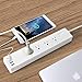 WiFi Smart Power Strip Surge Protector Extension with 4 Individual Control Smart Plugs and 4 USB Ports and 5.9ft Long Extension Cord, Smart Life APP Work with Alexa & Google Assistant