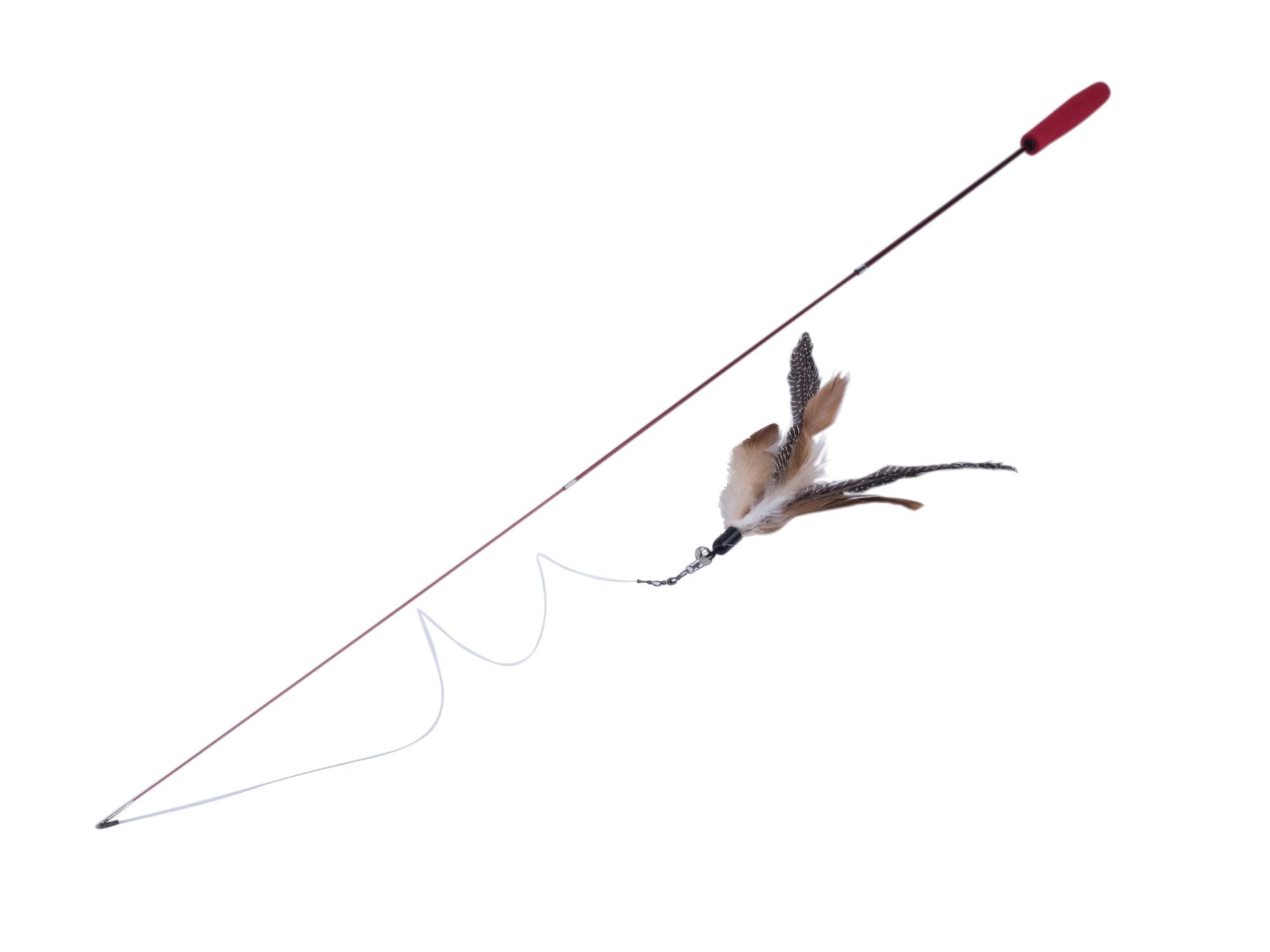 Petface Retractable Feather and Bell Wand Cat Teaser Toy, Extends From 31cm up to 84cm, for Interactive and Stimulating Playtime