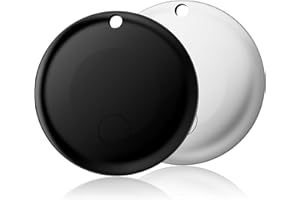 JNLIK Air Tracker Tag for Android, IP65 Waterproof Smart Tag & Item Finder | Ultra-Long Battery | Works with Google Find My Device | Find Keys/Wallet/Car (2025 New Model) (Black+White-2P)