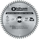 Oldham 10060TP All Purpose 10-Inch 60 Tooth ATB Crosscutting and Ripping Saw Blade with 5/8-Inch Arbor