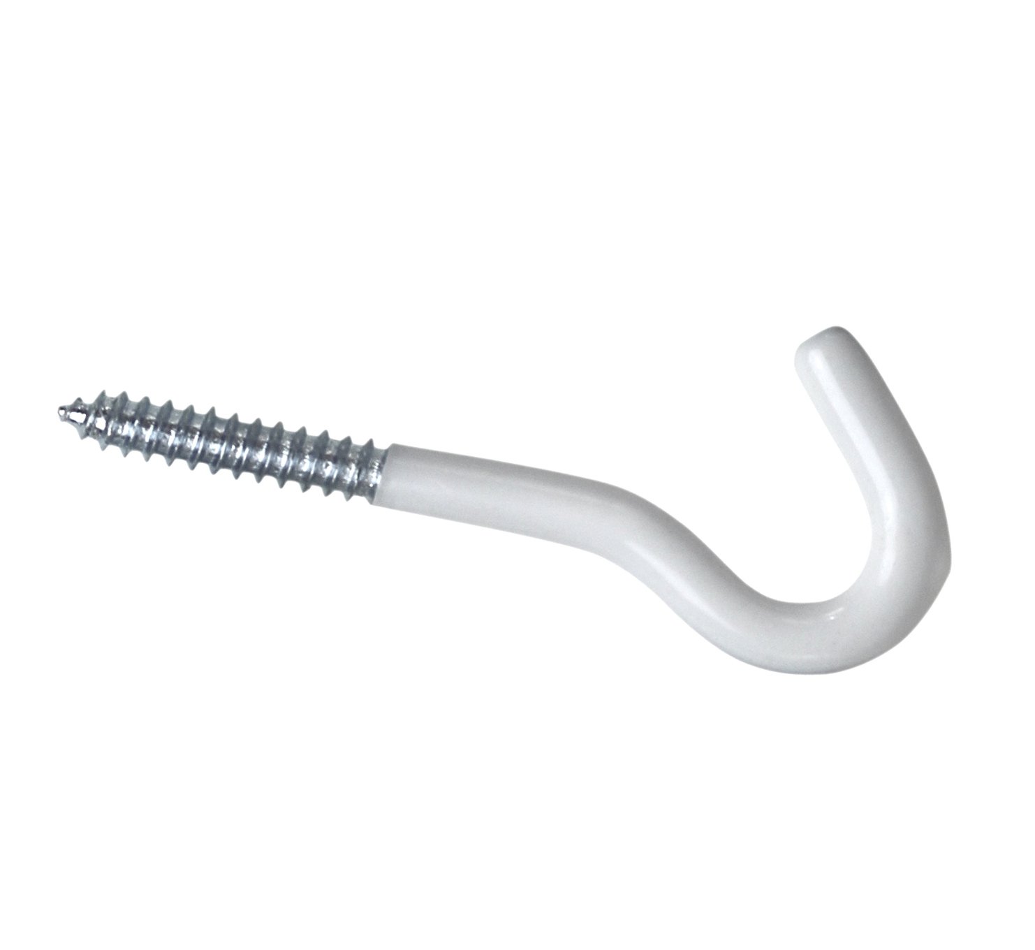 Symmetry All Purpose White VinylCoated Screw Hooks, 21/2Inch, 32