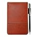 Small Pocket PU Leather Business Notebook Lined Memo Pad Holder Jotter Book Steno Notepad 3.5-Inch X 5.5-Inch Note Pad, Refillable, 8 Digital Calculator, Pen Holder Loop, Metal Ball Point Pen