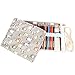 Damero Canvas Pencil Wrap Roll 48 Slots, Travel Drawing Colored Pencil Roll Organizer Case with Zipper Pouch for Accessories, Cute and Multi-purpose, Cartoon Cats (NO Pencil included)