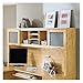 Bush Home Somerset 72W Desk Hutch in Maple Cross, Attachment with Shelves and Cabinets for Home Office