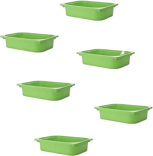 Amazon Com Ikea Trofast Storage Box 6 Green Kitchen Dining