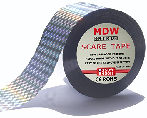 New Version MDW 350 Ft by 2-Inch Double Side Bird Deterrent Bird Repellent Scare Tape,Scare Birds Without Damage Value Pack