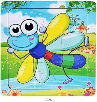 Tiny Souls Wooden Puzzle Multicolor Dragonfly