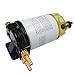 Aluminum Marine Fuel Water Separating Filter 3/8 Inch NPT Port for Outboard Motor Mercury 35-60494-1 Reusable Bowl Anti Corrosion 10 Micron Filter(Include Four Fittings)
