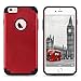 ULAK Slim Protective Case for iPhone 6 Plus, iPhone 6S Plus Hybrid Soft Silicone Hard Back Cover Anti Scratch Bumper Case (Red)