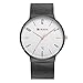 New CURREN Men Watches Fashion Classic Male Quartz Thin Dial Black Steel Watchband White 8257