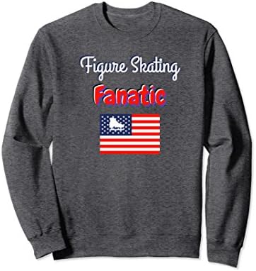 Unisex Figure Skating Fanatic Novelty Sweatshirt for Skaters Small Dark Heather