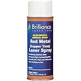 Brilliance Laser Inks 12 Oz Laser Marking Spray - Copper Tone Red, Permanent High Contrast Metal Engraving Aerosol for Fiber, YAG, Diode, and CO2 Laser Engraver Machine, BLI201