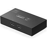 UGREEN USB 2.0 Sharing Switch 2 Port, USB Peripheral Switcher Adapter Box Hub 2 PCs Share 1 USB Device for Printer Scanner with 2 Pack USB 2.0 Male Cable