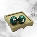 1.4'' Health Hand Balls Cloisonne Exercise Stress Balls Craft Collection (Taiji Green, s)