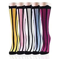 JIEEN 5 Pairs Assorted Cute Ultra-Soft Stereo Ear Cat Knee Socks for Toddlers Girls (Color 3)