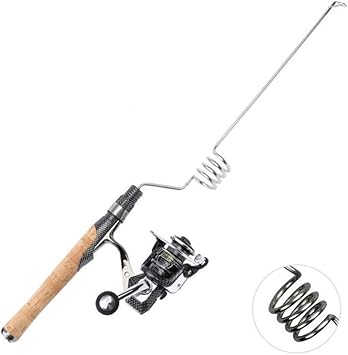 Amazon ゴム釣りロッド Sea Otters ロードレイク 超ショート ポータブル釣りロッド アイス釣り 釣り 木製ハンドルセット 4c Lhq ロッド リールセット