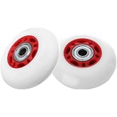 KAMIER Caster Wheels 68mm x 24mm Replacement for Razor 360 FlashRider RipRider PowerRider Drifting Caster Trike Tricycle RipStik Ripster Kids Scooter Skateboard CasterBoard Wheel Parts Red (2 pack)