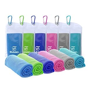 Sukeen Cooling Towel (40″x12″),Ice Towel,Soft Breathable Chilly Towel,Microfiber Towel for Yoga,Sport,Running,Gym,Workout,Camping,Fitness,Workout & More Activities … …