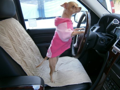 OctoRose  Quilted 20x54 Bonded or Classic Micro Suede Pets Car Seat Pad Protector (Beige/Khaki)